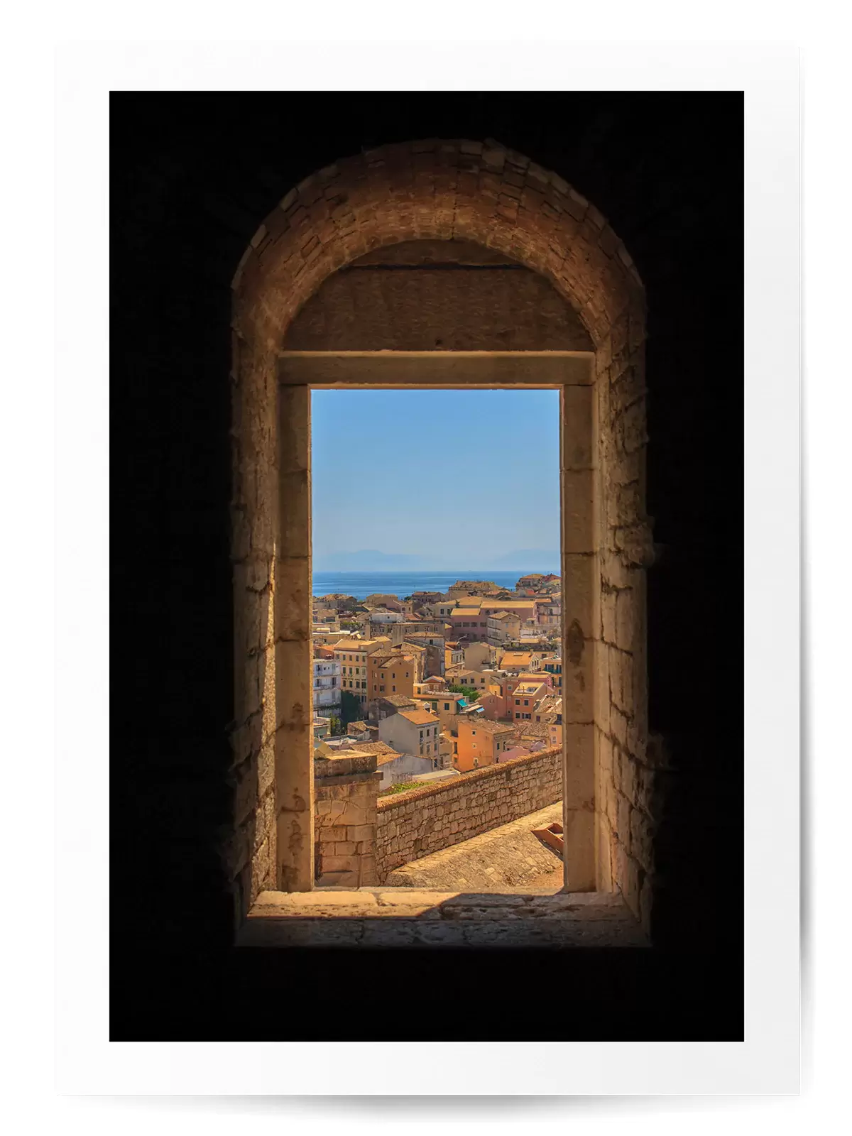 Affiche Arche vue sur mer - Poster porte architecture