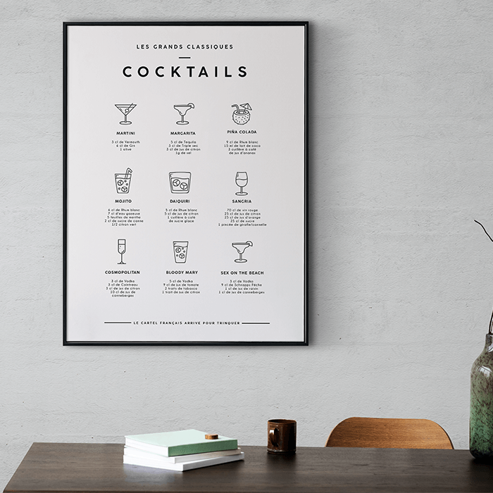 Affiche cocktails