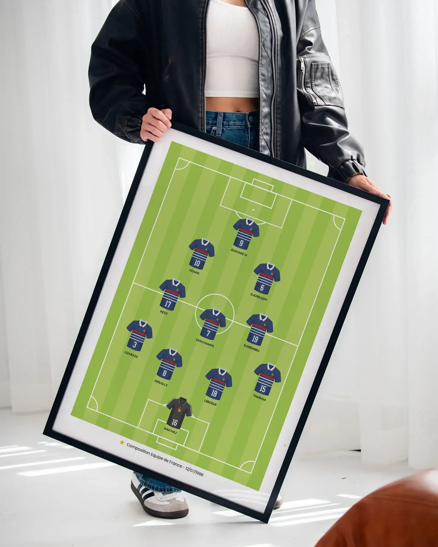 Affiche composition equipe de france 1998