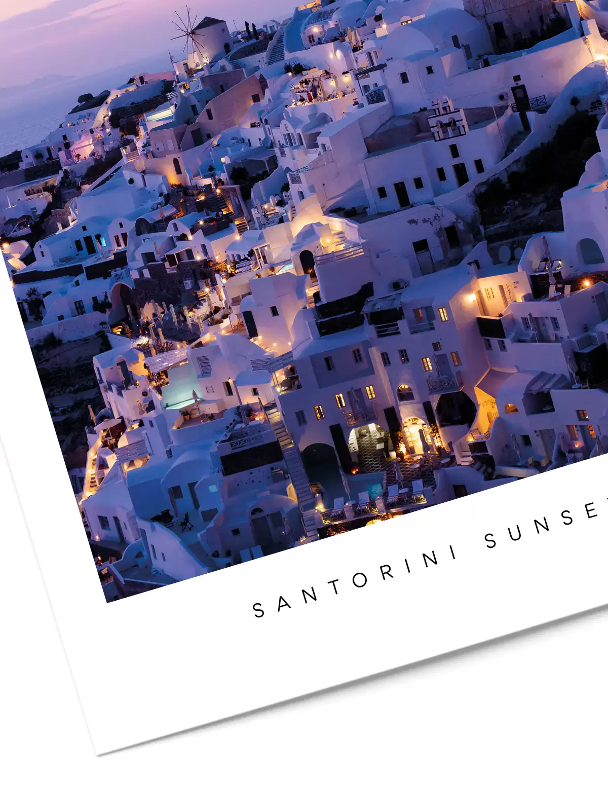 Affiche coucher de soleil santorin 2