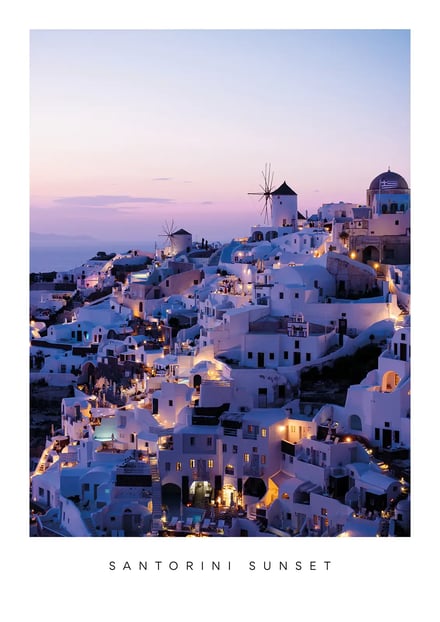 Affiche Santorini Sunset