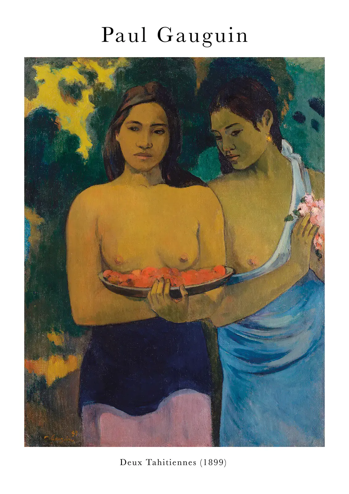 Affiche deux tahitiennes paul gauguin 1