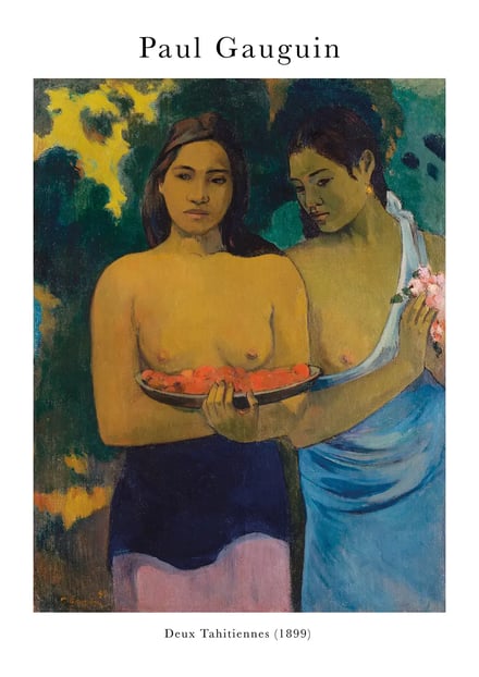 Affiche Deux Tahitiennes
