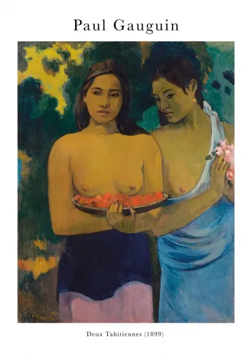 Affiche deux tahitiennes paul gauguin
