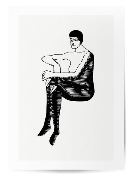 Affiche Femme assise
