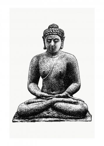 Affiche illustration bouddha 1 1