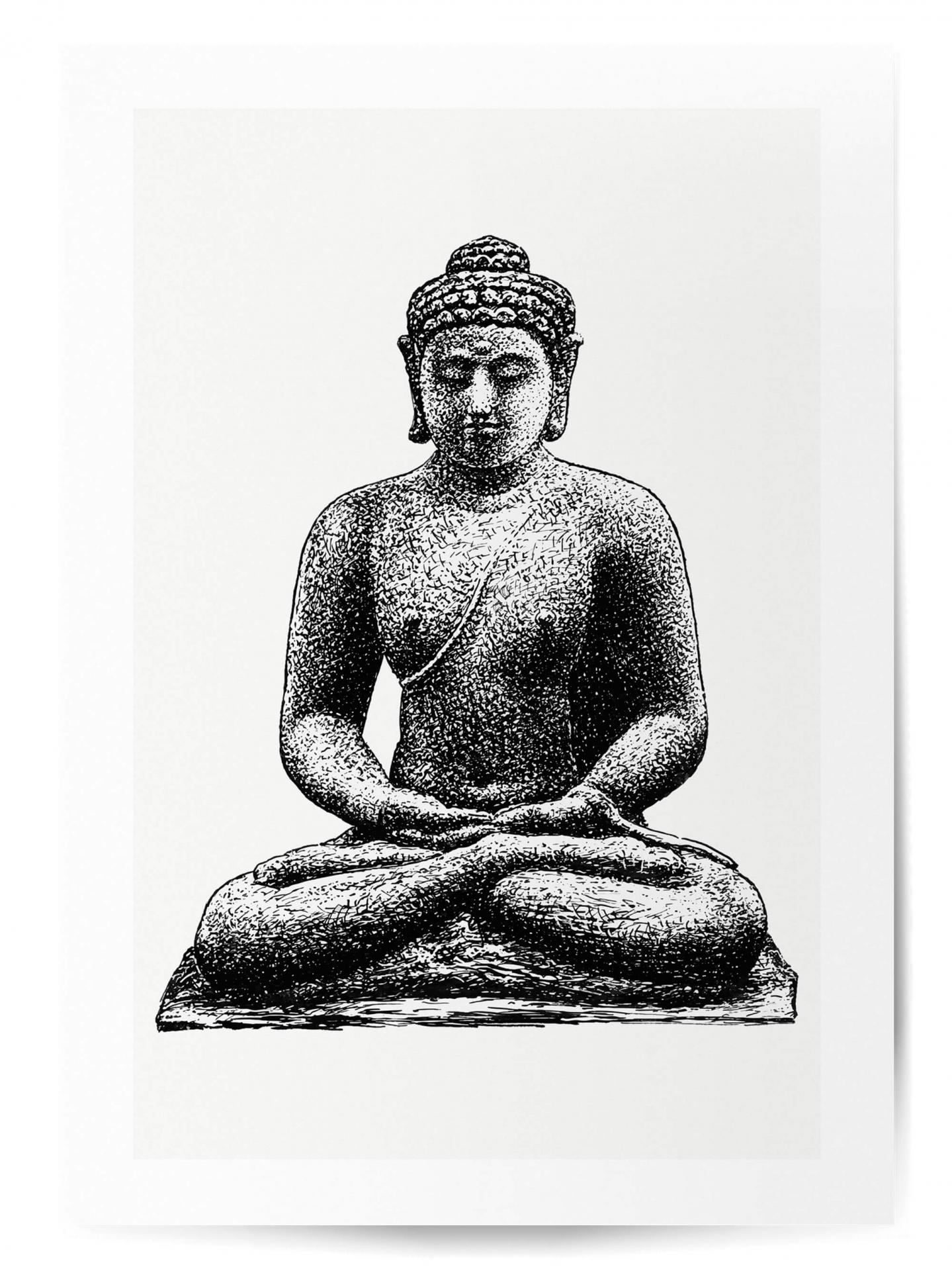 Affiche illustration bouddha 2