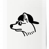Affiche illustration chien minimaliste 2