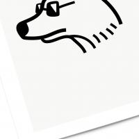 Affiche illustration chien minimaliste 3