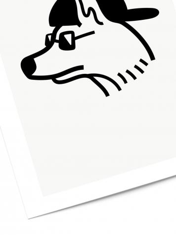 Affiche illustration chien minimalsite