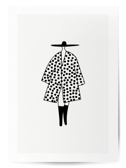 Affiche Manteau à pois