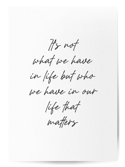 Affiche It’s not what we have