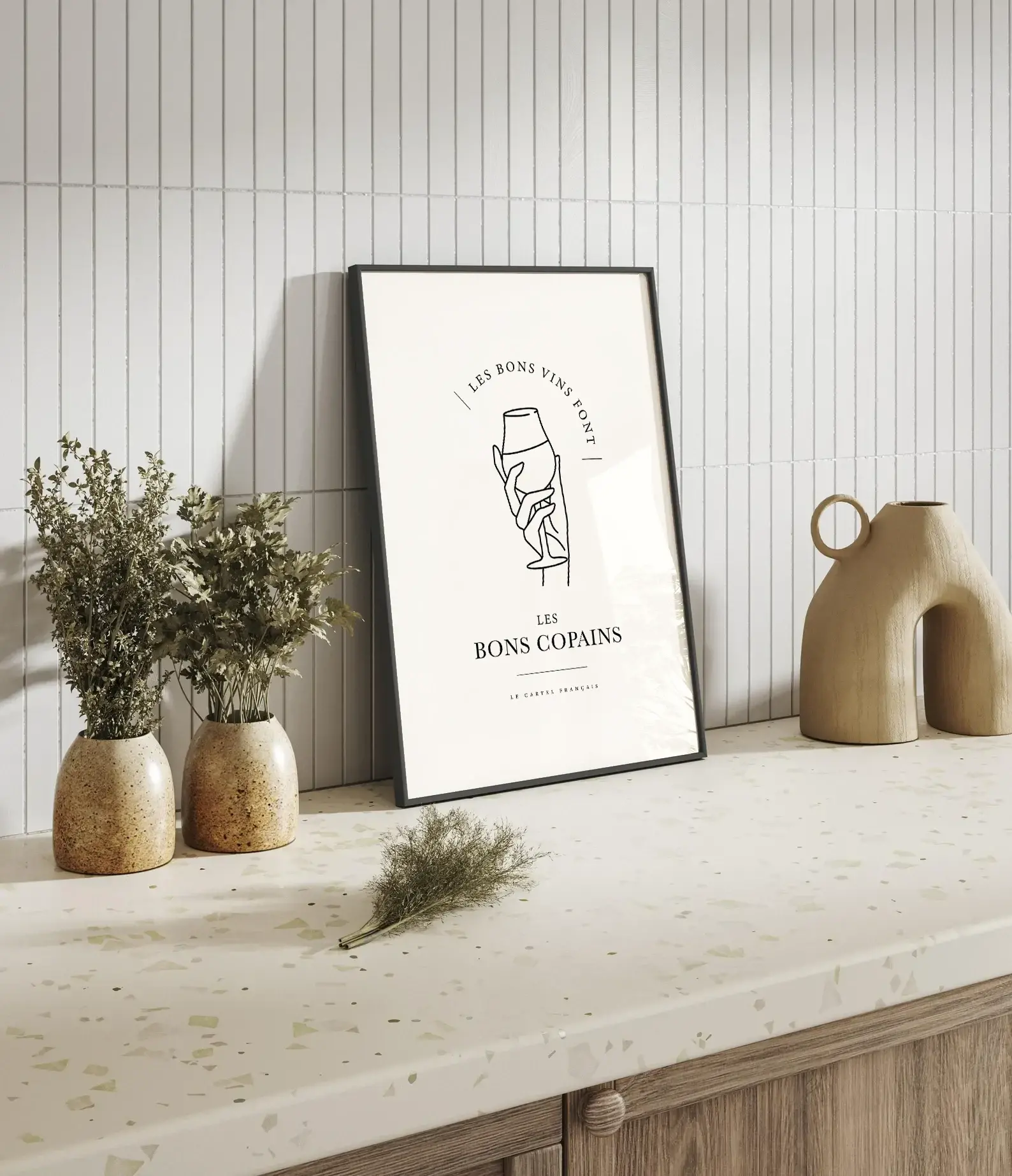 Affiche les bons vins cuisine