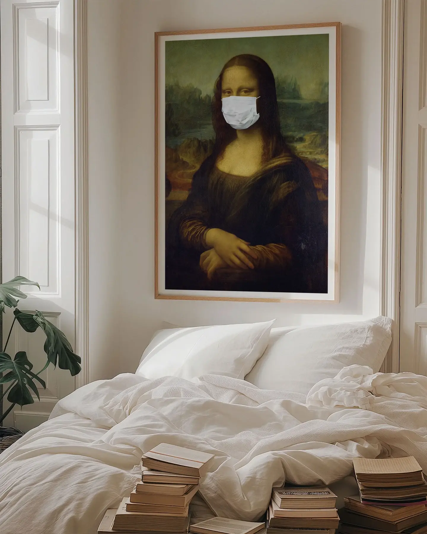 Affiche mona lisa masque