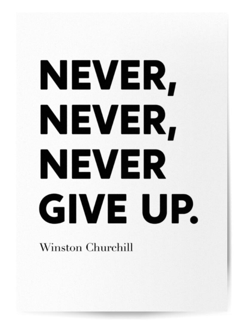 Affiche never give up 1