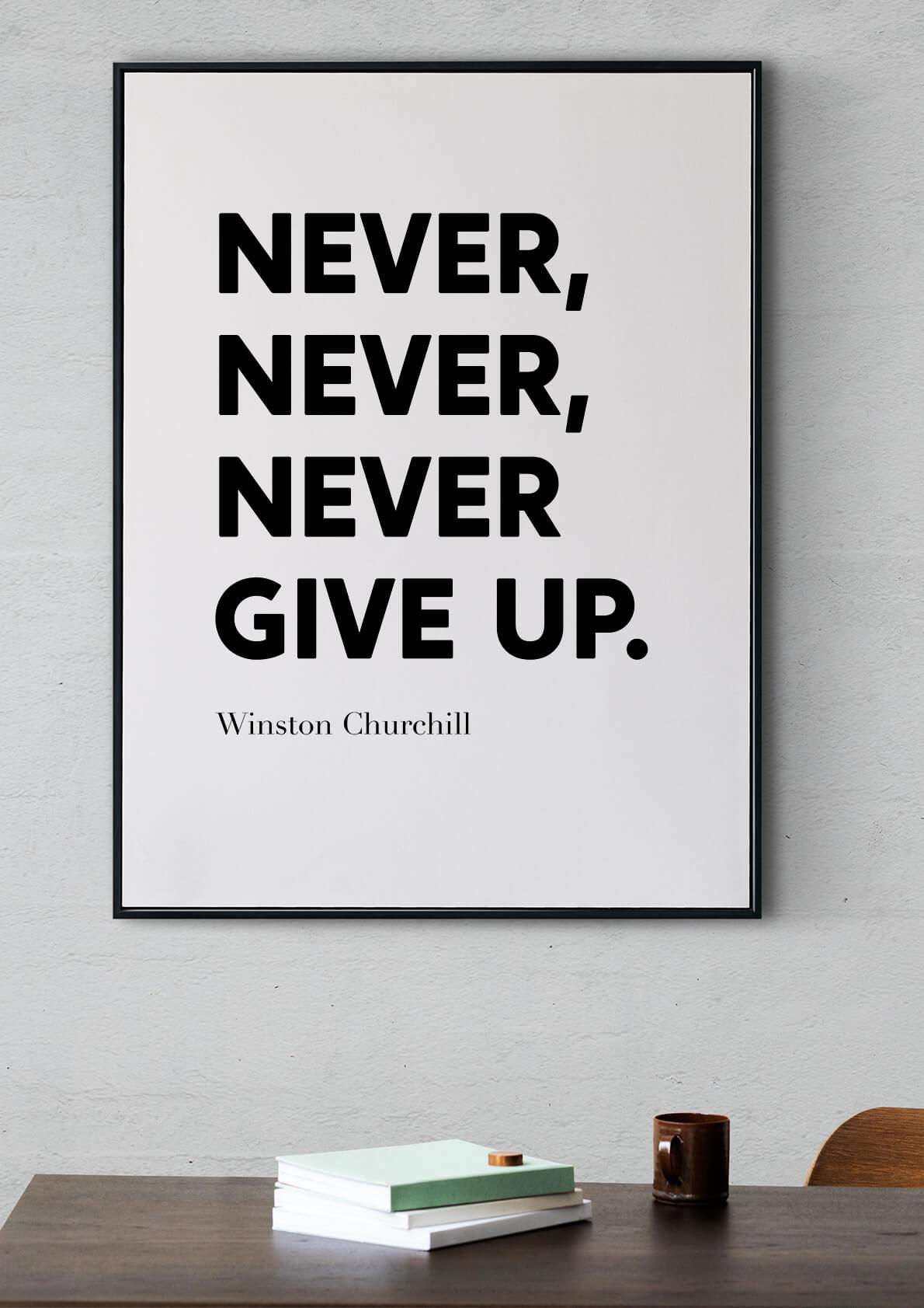 Affiche never give up 3
