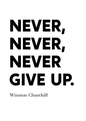 Affiche Never give up