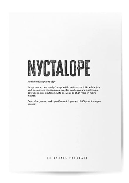 Affiche Définition Nyctalope