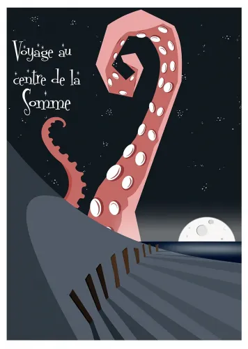 Affiche octopus beach
