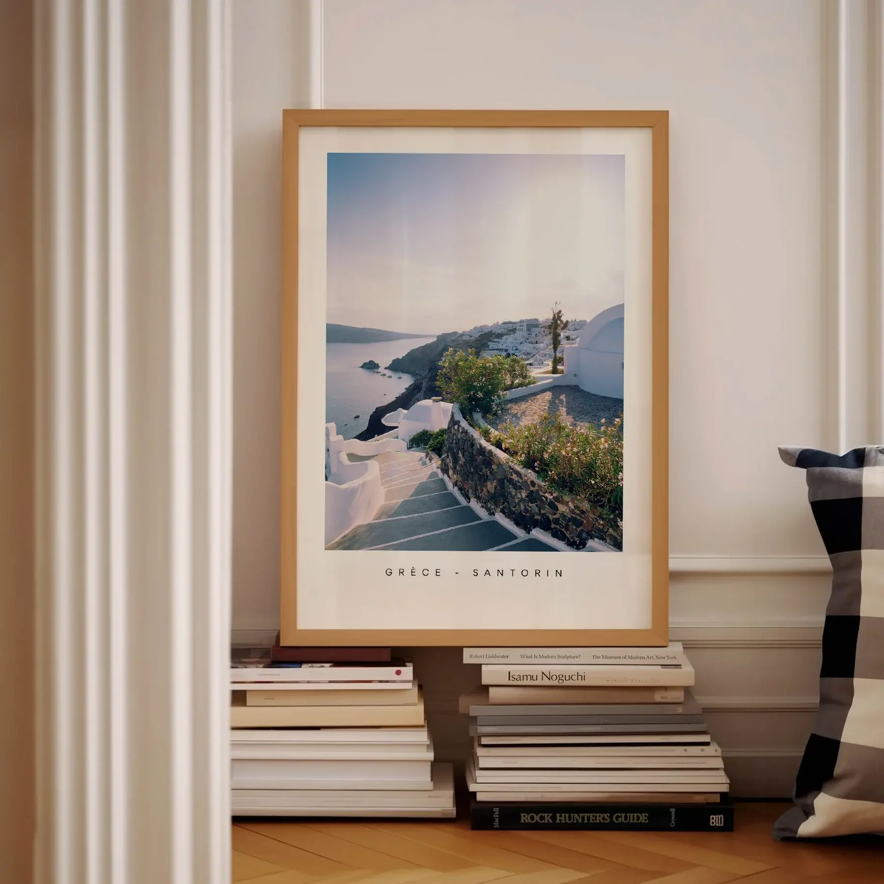 Affiche paysage santorin grece
