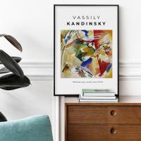Affiche peinture avec centre vert vassily kandinsky 3