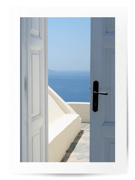 Affiche Porte vue sur mer