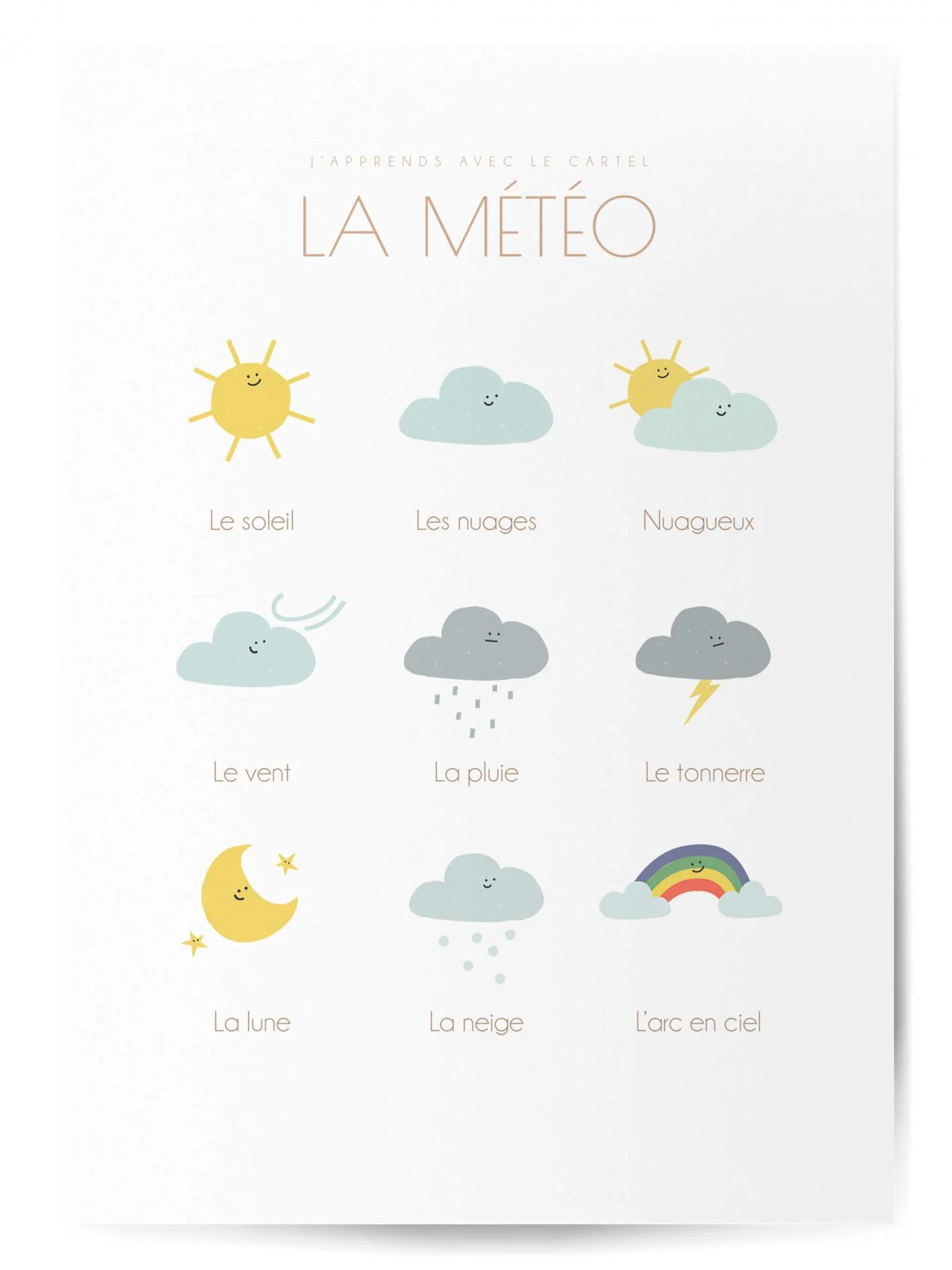 Affiche pour enfant la me te o 2