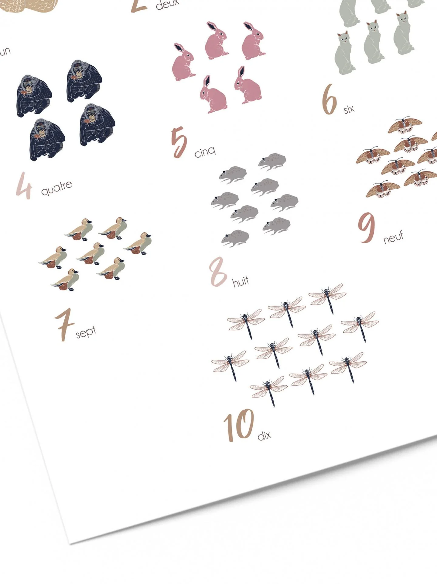 Affiche pour enfant les chiffres 3