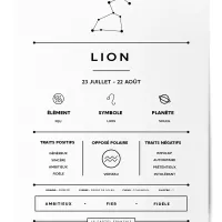 Affiche signe astro lion 1
