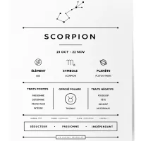Affiche signe astro scorpion 1