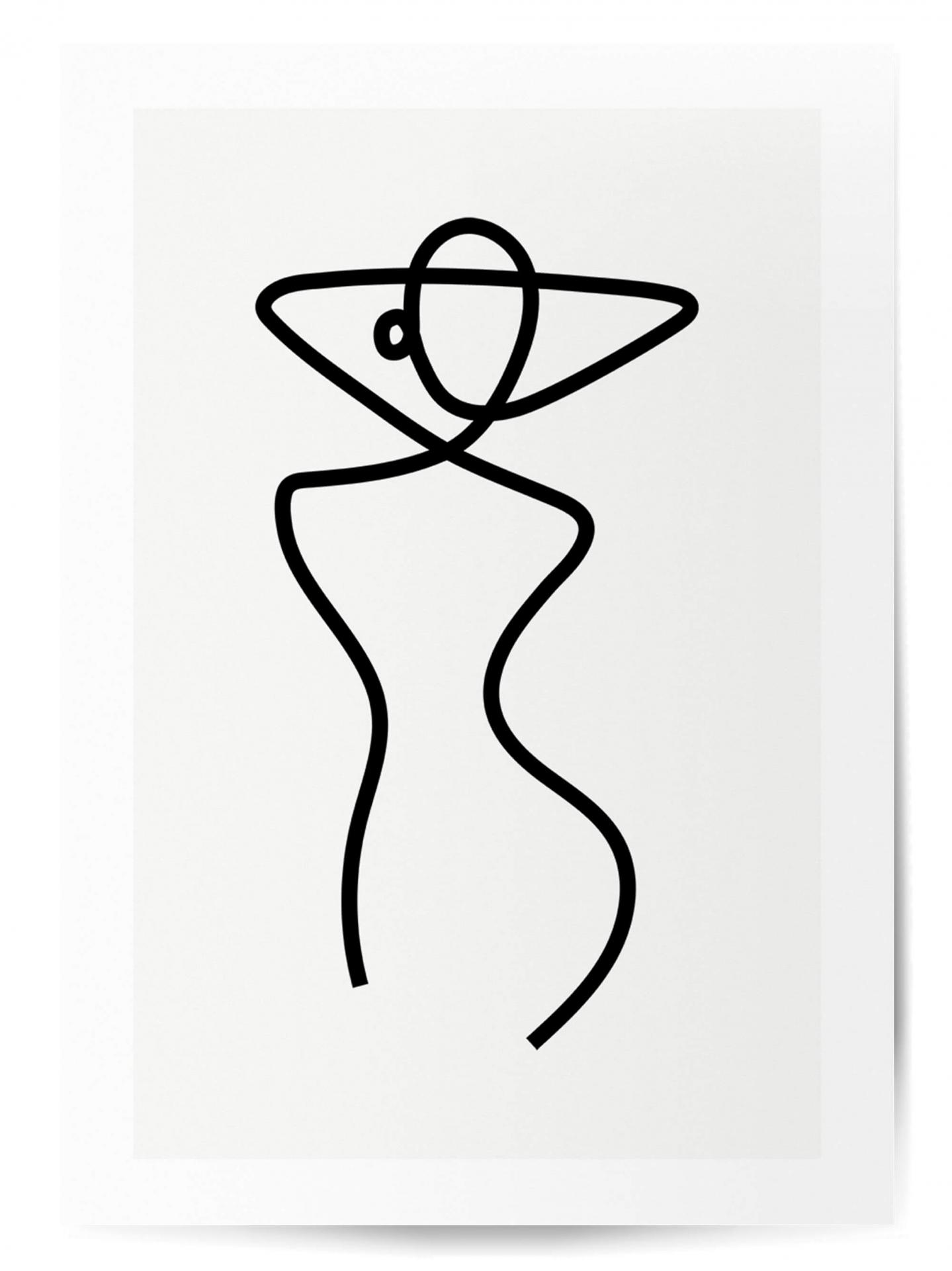 Affiche silouhette femme minimaliste 1