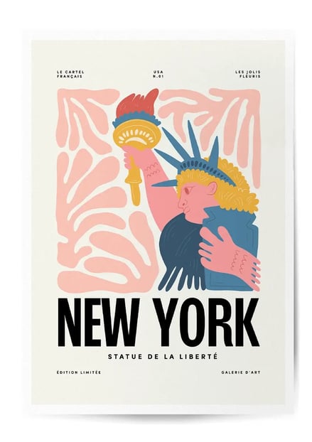 Affiche New York, statue de la Liberté