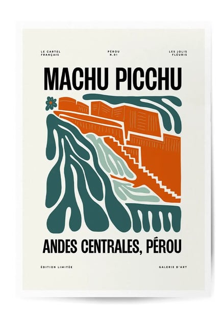 Affiche Machu Picchu, Andes centrales