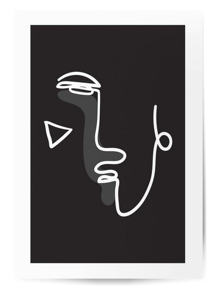 Affiche Visage minimaliste