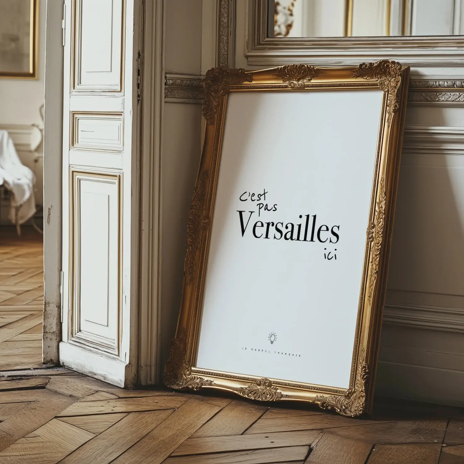 Cadre affiche c est pas versailles ici