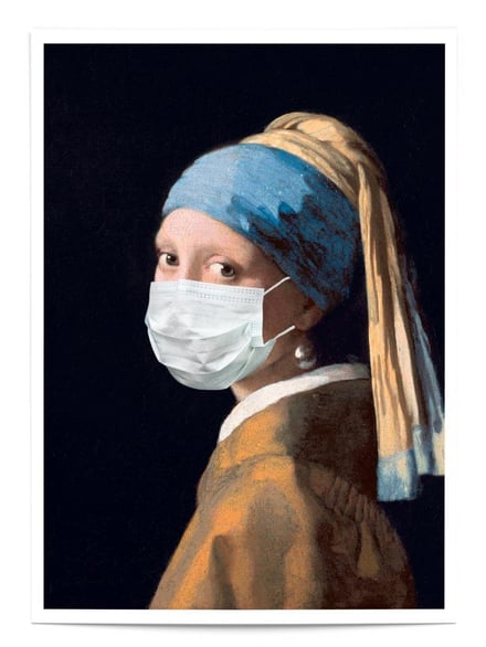 Affiche Jeune Fille à la perle masquée