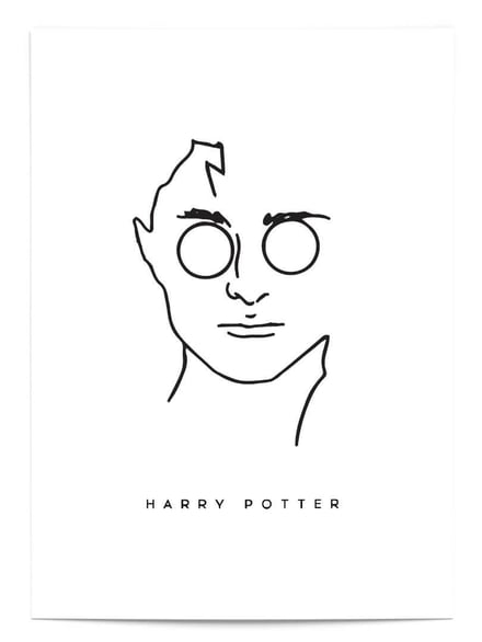 Affiche Harry Potter minimaliste