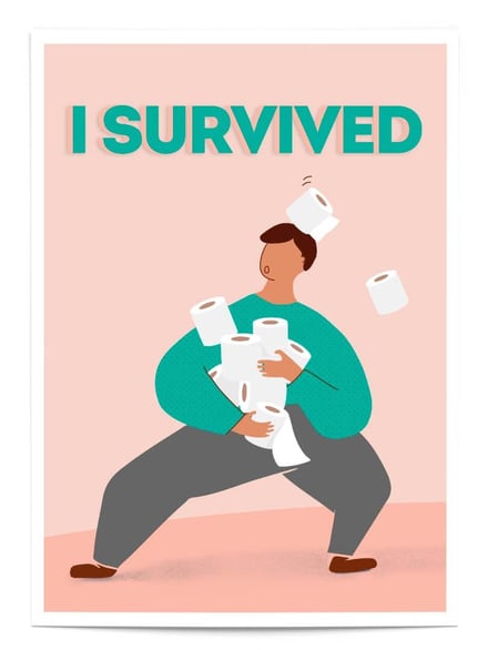 Affiche J’ai survécu au confinement