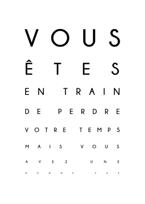 Affiche Vous perdez votre temps