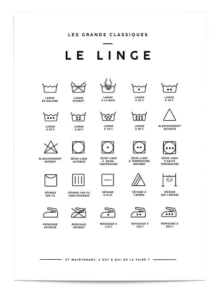 Affiche Le Linge