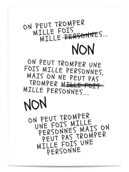 Affiche Tromper mille fois une personne