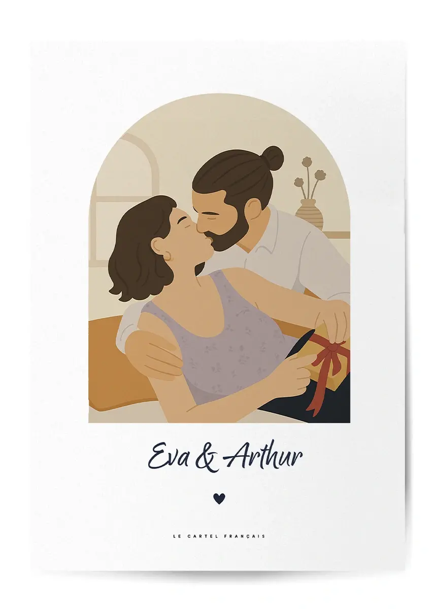Poster couple personnalisee