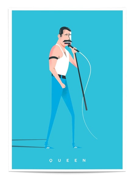 Affiche Freddie au micro
