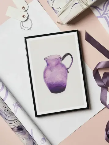 Affiche vase violet no2
